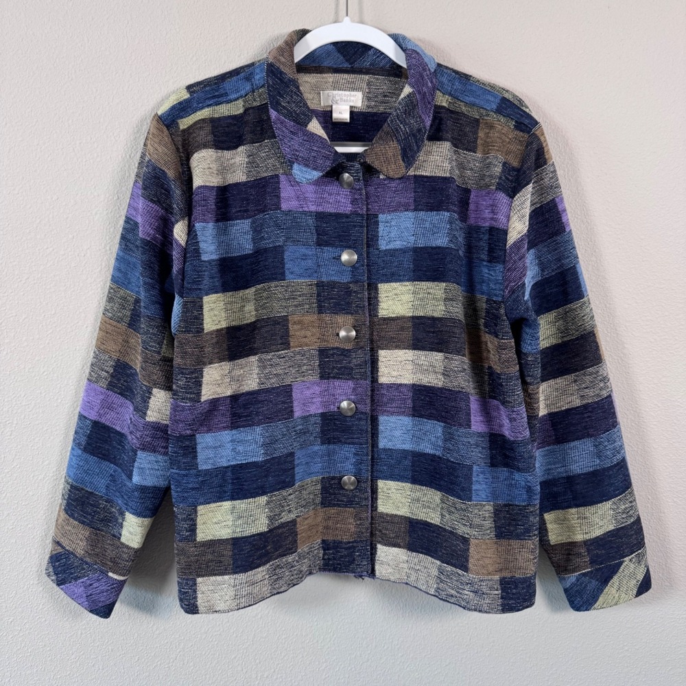 Vintage Christopher & Banks Tapestry Jacket Grannycore Art Teacher Cabincore XL